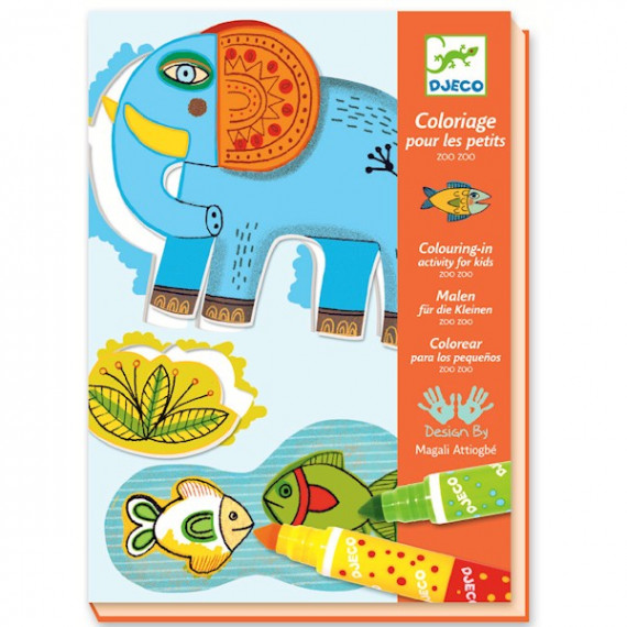 Coloriage pour les petits-Zoo Zoo DJECO 8990 Coloriage pour les petits-Zoo Zoo DJECO 8990