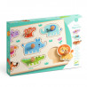 Puzzle d'encastrement en bois "Hippo'n'Co" DJECO 1123