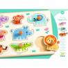 Puzzle d'encastrement en bois "Hippo'n'Co" DJECO 1123