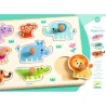 Puzzle d'encastrement en bois "Hippo'n'Co" DJECO 1123