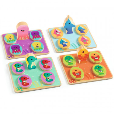 Ludo Sea 4 jeux éducatifs en bois DJECO 1623
