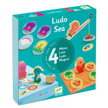 Ludo Sea 4 jeux éducatifs en bois DJECO 1623
