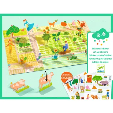 Stickers à relever "A la ferme" DJECO 0045