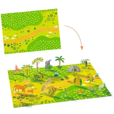 Stickers à relever "Les animaux" DJECO 0044