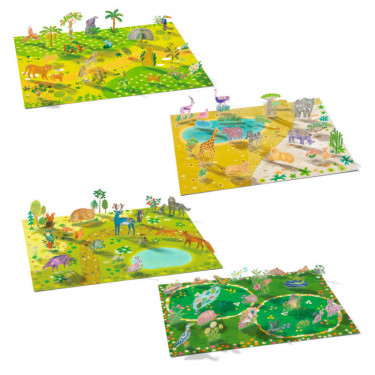 Stickers à relever "Les animaux" DJECO 0044