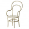 Chaise miniature vintage avec accoudoirs pour souris Maileg - Blanc cassé