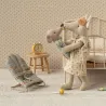 Siège transat pour bébé souris et lapins Maileg - Tissu fleuri bleu