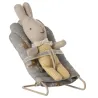 Siège transat pour bébé souris et lapins Maileg - Tissu fleuri bleu