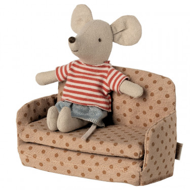 Canapé-lit pour souris Maileg - tissu à pois