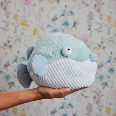 Peluche bouillotte Poisson Bulle déhoussable Warmies Cozy Soframar