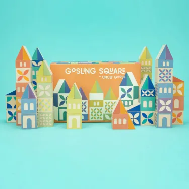 Cubes de construction en bois Uncle Goose - 80 pièces - Village Gosling Square