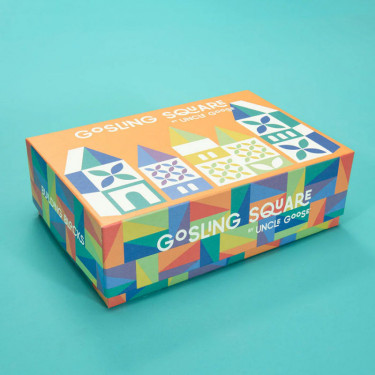 Cubes de construction en bois Uncle Goose - 80 pièces - Village Gosling Square