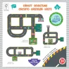 Circuit de routes Crazy Motors 26 pcs DJECO 5498