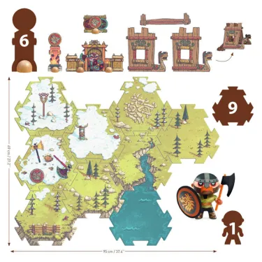 Puzzle'Up ARTY TOYS Alric Barbarious - 15 pcs + 1 figurine DJECO 6852