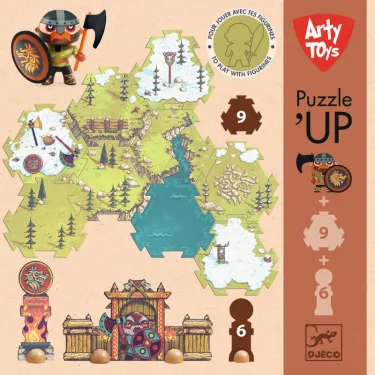 Puzzle'Up ARTY TOYS Alric Barbarious - 15 pcs + 1 figurine DJECO 6852