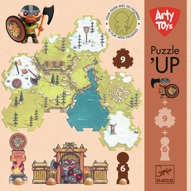 Puzzle'Up ARTY TOYS Alric Barbarious - 15 pcs + 1 figurine DJECO 6852
