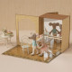 Studio de danse avec petite soeur et petit frère souris danseurs de ballet Maileg