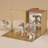 Studio de danse avec petite soeur et petit frère souris danseurs de ballet Maileg
