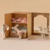 Studio de danse avec petite soeur et petit frère souris danseurs de ballet Maileg