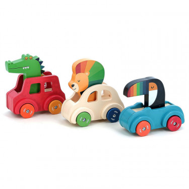 Voiture Pouêt Klaxon Crocodile, jeu d'éveil en bois Andy Westface VILAC 7426G