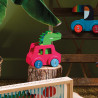 Voiture Pouêt Klaxon Crocodile, jeu d'éveil en bois Andy Westface VILAC 7426G