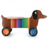 Porteur en bois Chien multicolore - Andy Westface pour VILAC 7428