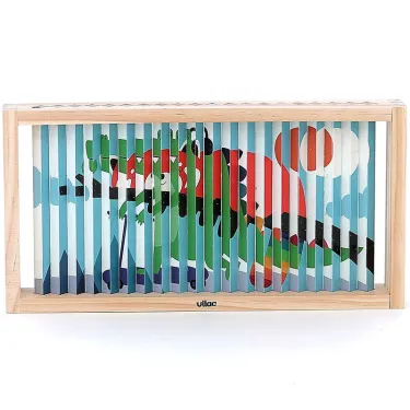 Puzzle 4 Dimensions en bois Les animaux - Andy Westface pour VILAC 7427