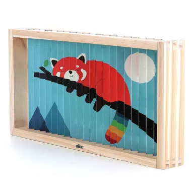 Puzzle 4 Dimensions en bois Les animaux - Andy Westface pour VILAC 7427