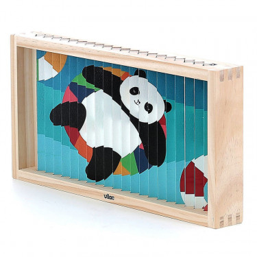 Puzzle 4 Dimensions en bois Les animaux - Andy Westface pour VILAC 7427