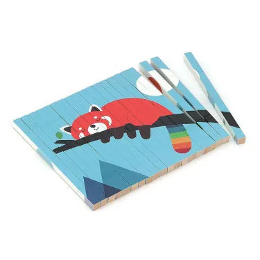 Puzzle 4 Dimensions en bois Les animaux - Andy Westface pour VILAC 7427