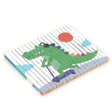 Puzzle 4 Dimensions en bois Les animaux - Andy Westface pour VILAC 7427