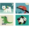 Puzzle 4 Dimensions en bois Les animaux - Andy Westface pour VILAC 7427