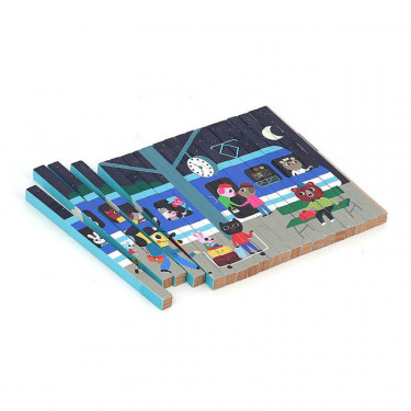 Puzzle 4 Dimensions en bois Les transports-Ingela P.Arrhenius VILAC 7639