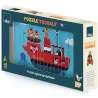 Puzzle 4 Dimensions en bois Les transports-Ingela P.Arrhenius VILAC 7639