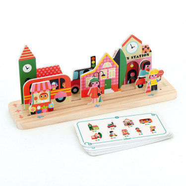 Build it "La Ville" - Jeu de logique en bois - Ingela P. Arrhenius pour VILAC 7627