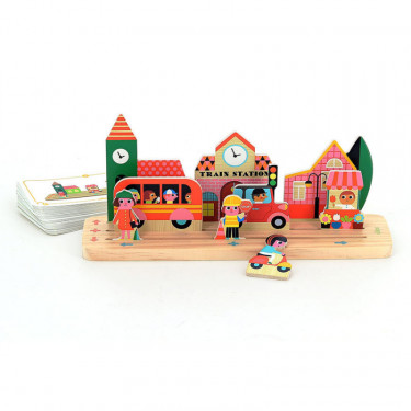 Build it "La Ville" - Jeu de logique en bois - Ingela P. Arrhenius pour VILAC 7627