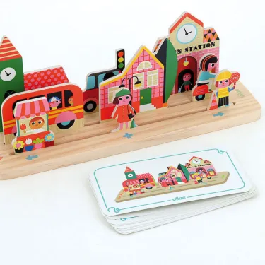 Build it "La Ville" - Jeu de logique en bois - Ingela P. Arrhenius pour VILAC 7627