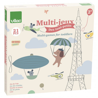 Coffret multi-jeux de société des tout-petits VILAC 7117 par Sarah Betz