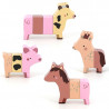Rigol'animaux de la ferme, jeu d'éveil en bois VILAC 7116 - Sarah Betz
