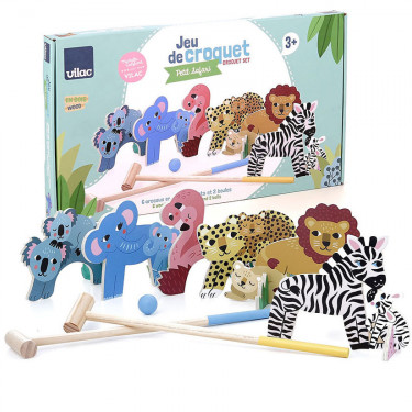 Jeu de croquet en bois "Animaux" - Michelle Carlslund pour VILAC 8572