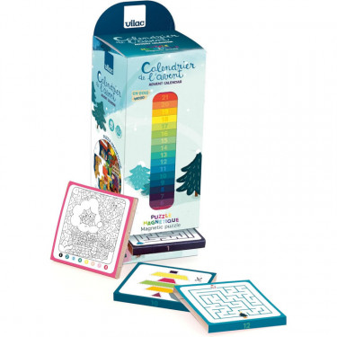 Calendrier de l'Avent, Puzzle magnétique de Noël - Vilac 1225
