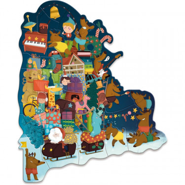 Calendrier de l'Avent, Puzzle magnétique de Noël - Vilac 1225