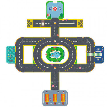 Circuit de routes Puzzle Up géant Crazy Motors 28 pcs DJECO 5499 - City Ville
