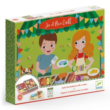 Joe et Max Grill, jouet dinette barbecue DJECO 6543