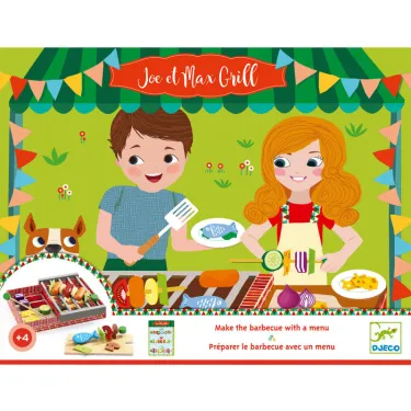 Joe et Max Grill, jouet dinette barbecue DJECO 6543