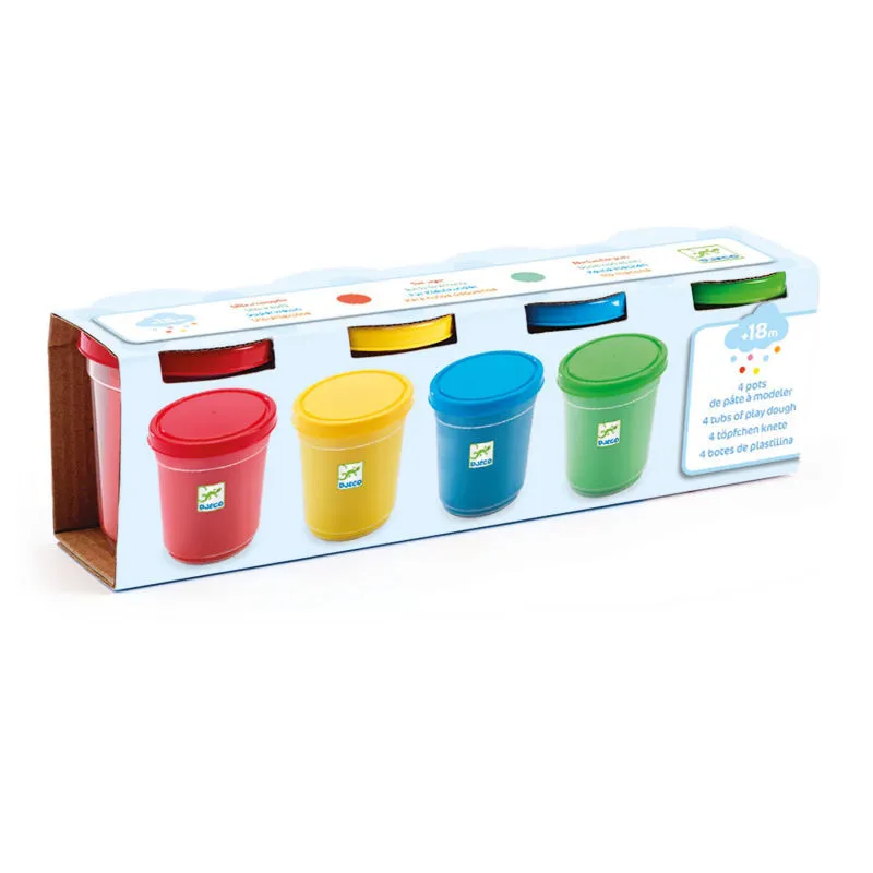 4 pots de pâte à modeler DJECO 9756