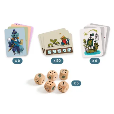 Pirates 'n' dice, jeu de dés pour enfant DJECO 0830