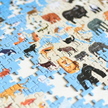 Puzzle 500 pièces "Animaux du monde" POPPIK
