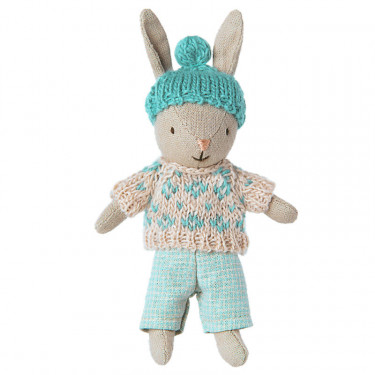 Lapin d'hiver Maileg - Micro - Sable/Menthe Lapin d'hiver Maileg - Micro - Sable/Menthe