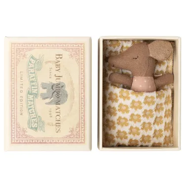 Bébé souris dans sa boîte Maileg - Rose